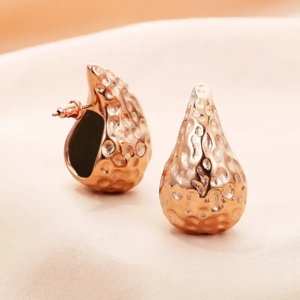 304 Stainless Steel Solid Color PVD Coated 18K Real Gold Plated Basic Waterproof Non Tarnish Ear Studs