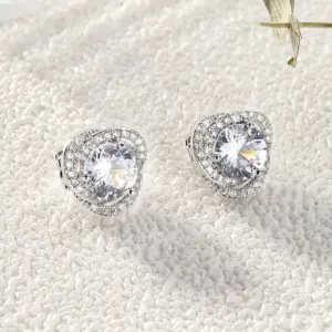 Ear Studs-White / One Size / 1.2*1.2