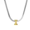 Wholesale Elegant Simple Luxury Stainless Steel 18K Gold Plated 26 Letter Pendant Necklace Women Casual Weekend Date Selfie Festival