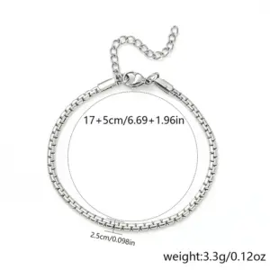 3mm Flat Pearl / Steel Color
