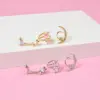 Wholesale 1 Piece Cute Star Moon Bear Plating Stainless Steel Ear Clips