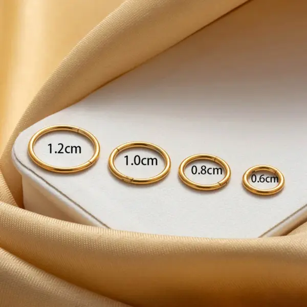 316 Stainless Steel Round IG Style Hoop Earrings For Women's