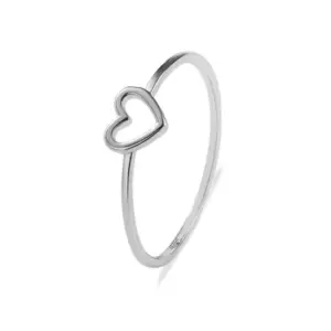 08 Silver No. 8 0941 / Love heart-shaped ring