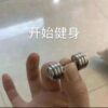 Wholesale 1:12 dollhouse dollhouse mini gym model ob11 accessories metal dumbbell sports model