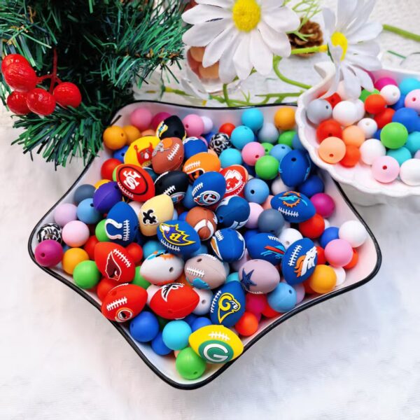 Wholesale 3D Team Silicone Cartoon Beads