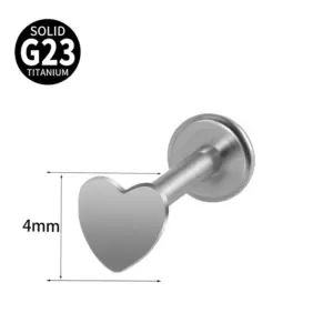 Heart Shape / G23 Titanium 1.2x12mm