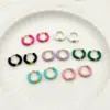 Wholesale PVD Coated Real Gold Plated 14K Gold Circle 304 Stainless Steel Sweet Streetwear Waterproof Non Tarnish Earrings