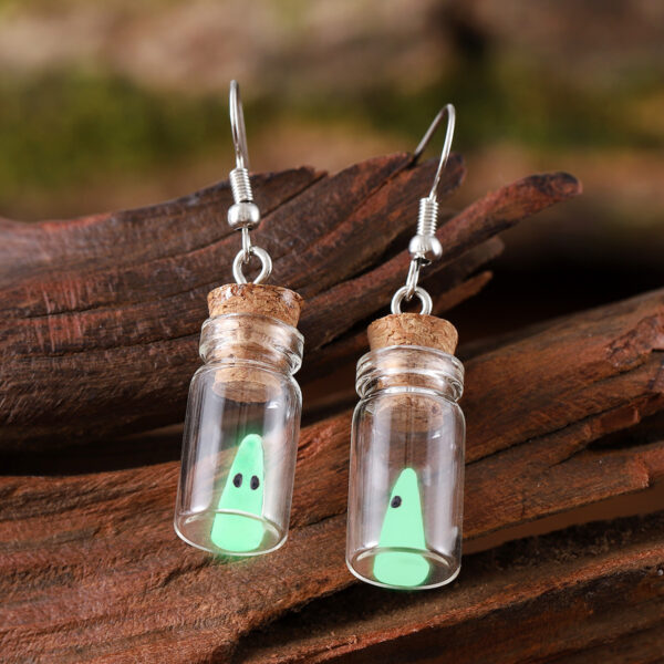 Wholesale luminous ghost small pendant earrings necklace ear jewelry
