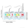 oly-8fd1dd89f37828c25b4bf07bc56e535f Wholesale School Season Books Apple Pendant Earrings Back to School Season Acrylic Teachers' Day Graduation Season Earrings