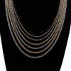 Wholesale PVD Coated 18K Gold Plated Geometric Titanium Steel Fashion Waterproof Non Tarnish Necklace