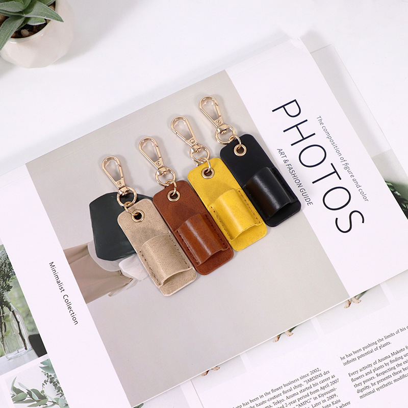 Wholesale Neck Pencil Bag rtable Small Leather Pen Clip Key Pendant