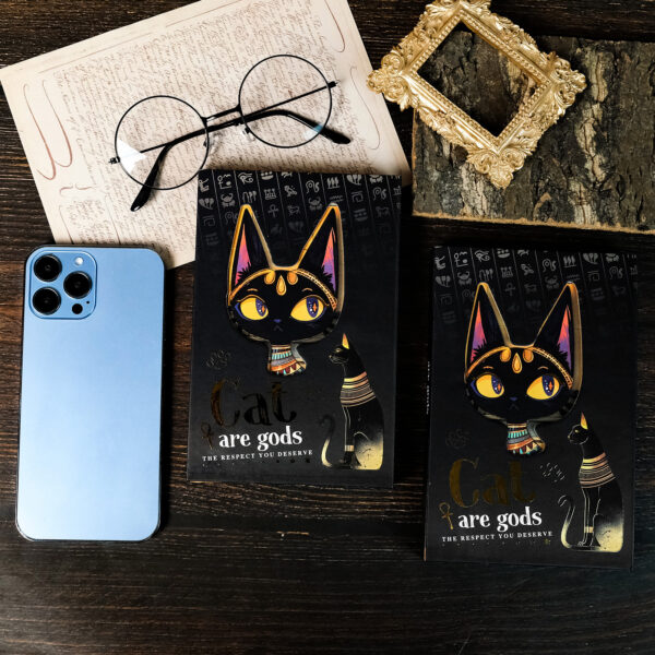 Wholesale New super cool Egyptian cat portable notebook Amazon cross-border best-selling exquisite bronzing craft diary