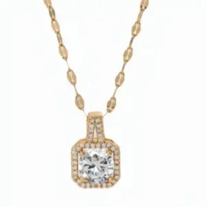 Golden Lips Chain / White