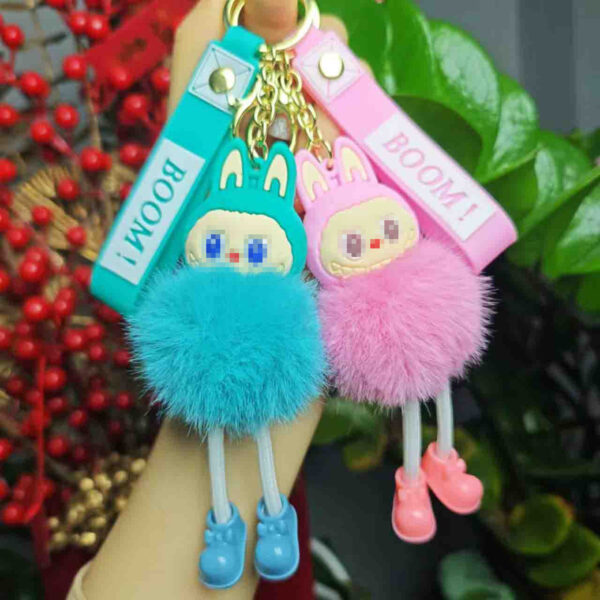 Wholesale Cross-Border Popular Internet Celebrity Plush Little Sheep Keychain Pendant Couple Car Bag Keychain Pendant Gift
