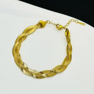 [5380] Gold Three-Layer Bracelet
