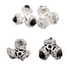 Wholesale Heavy rhinestone five-pointed star perforated torus DIY alloy accessories