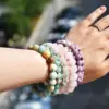 Elegant Geometric Solid Color Natural Stone Bracelets In Bulk