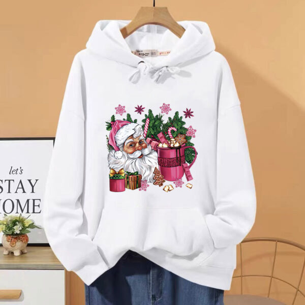 Wholesale Pink cartoon Santa Claus heat transfer pattern