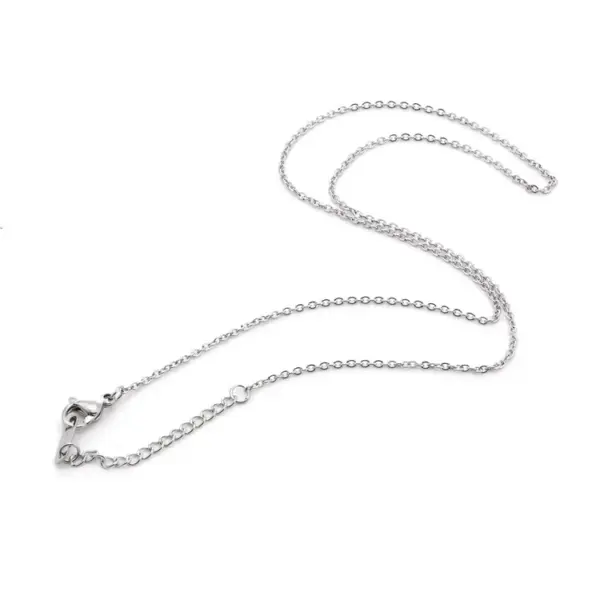 Wholesale PVD Coated Real Gold Plated 18K Gold Solid Color Titanium Steel Simple Style Waterproof Non Tarnish Necklace