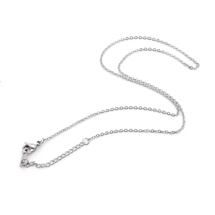 Wholesale PVD Coated Real Gold Plated 18K Gold Solid Color Titanium Steel Simple Style Waterproof Non Tarnish Necklace