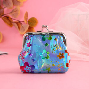 Wholesale PU small flower sequin buckle coin purse