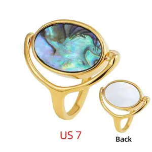 Abalone Double-Sided Flip Ring R652
