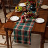 Wholesale Christmas brushed plaid table runner