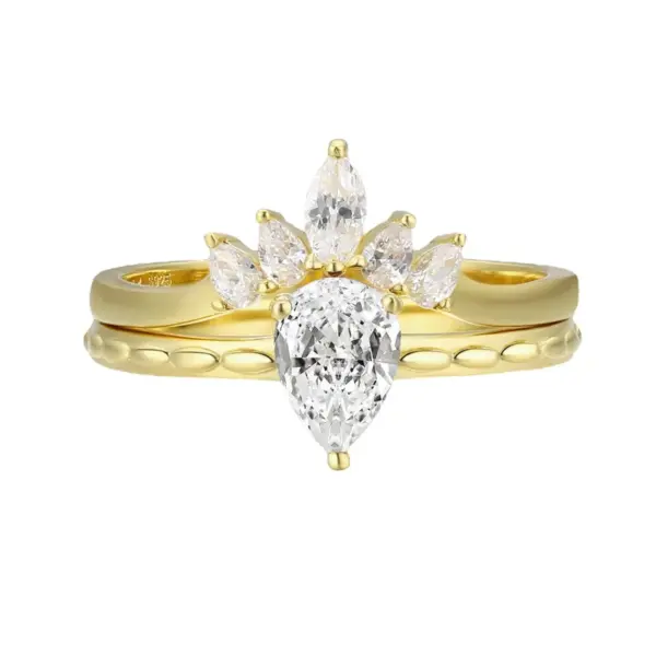 Wholesale Brass Crown Zircon Copper Rings