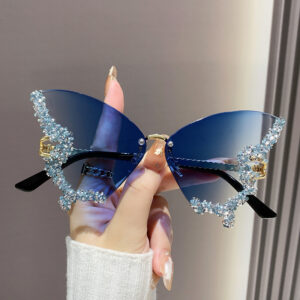 Source factory straight hair] / C03 swallowtail-9933#Sky blue [blue diamond]