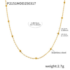P2151-gold necklace 40 5cm