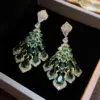 Wholesale 1 Pair Simple Style Butterfly Inlay Copper Zircon Drop Earrings