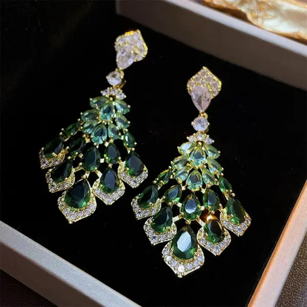 Wholesale 1 Pair Simple Style Butterfly Inlay Copper Zircon Drop Earrings