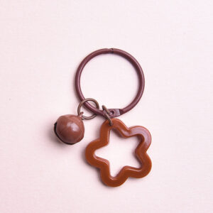 Brown five-pointed star + 3cm clamp ring + 14mm bell