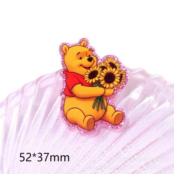 Wholesale New loose powder cross-border cartoon bear and dog cute jewelry acrylic pins, adorable DIY patch accessories