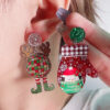 Wholesale Christmas Series Elk Gloves Acrylic Earrings