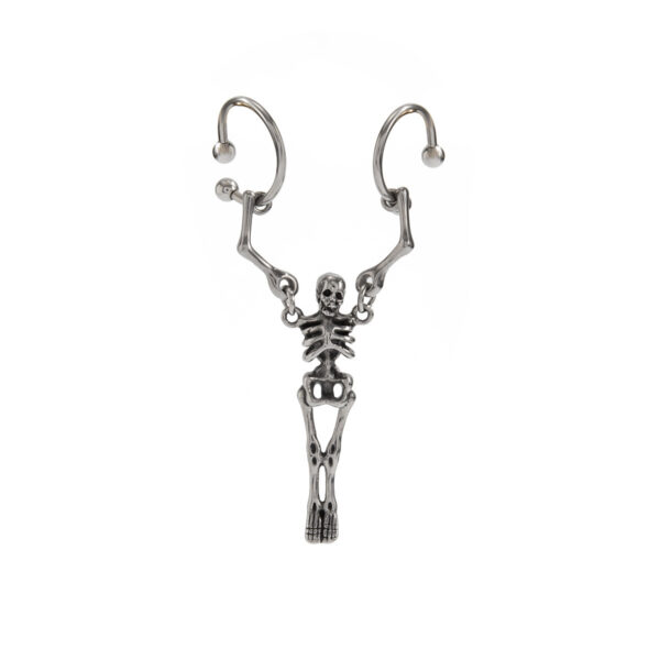 Wholesale Sweet and cool titanium steel skull ear stud earrings