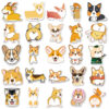 Wholesale 50 sheets of non-repeating cartoon Corgi graffiti animal luggage bike piano car waterproof decorative stickers