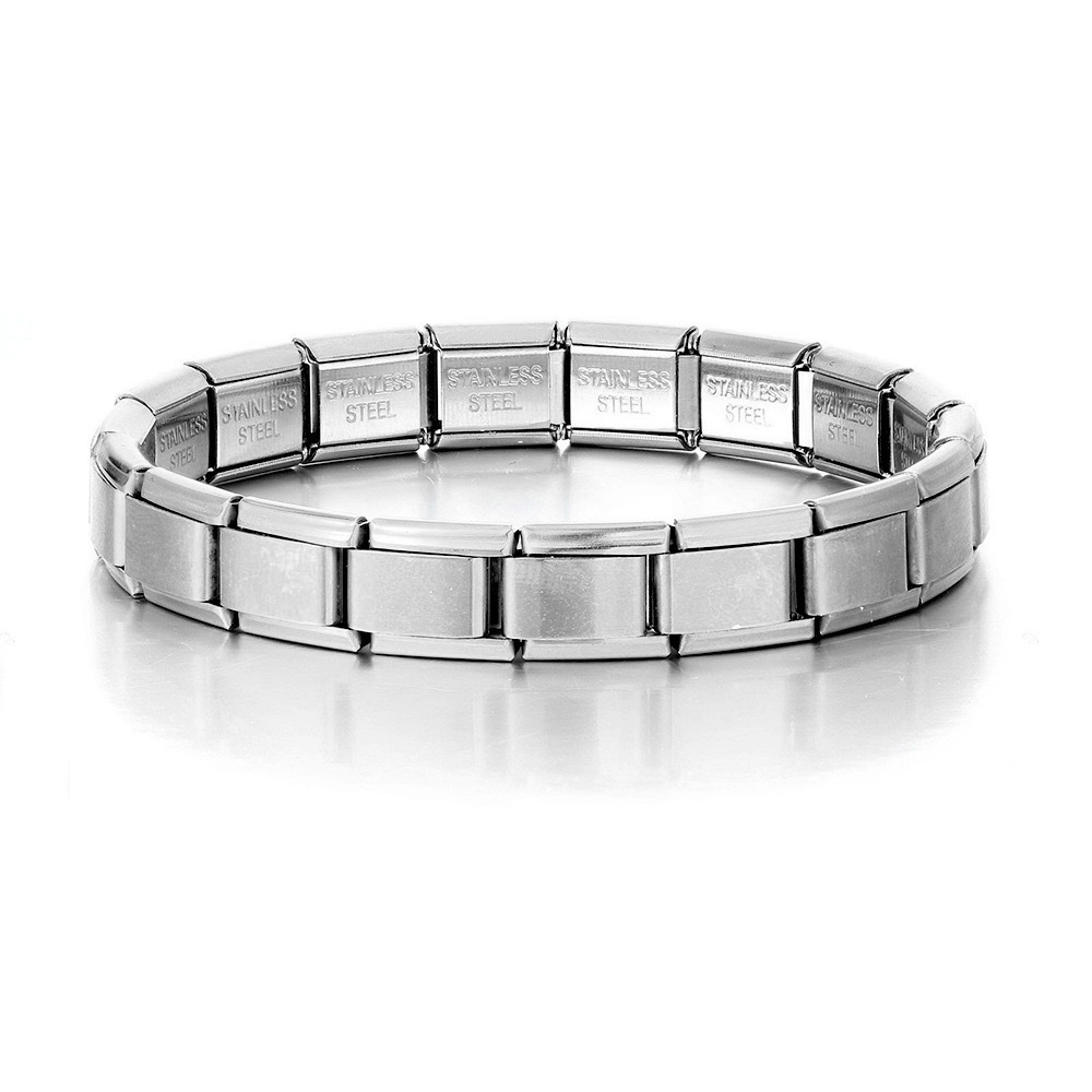 Wholesale italian module ing bracelet diy in stock cross border hot stainless steel jewelry