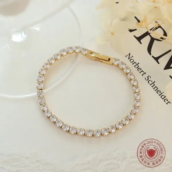Wholesale PVD Coated Real Gold Plated 18K Gold Geometric 304 Stainless Steel Fashion Waterproof Non Tarnish 304 Stainless Steel Bracelets