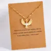 Wholesale Stainless Steel 18K Gold Plated Vintage Style Plating Inlay Bird Rhinestones Zircon Pendant Necklace