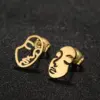 Wholesale PVD Coated Real Gold Plated Human Face Stainless Steel Simple Style Waterproof Non Tarnish Ear Studs