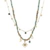 oly-905bf839fb82fc9175b777c5606296e8 Wholesale French Retro Star Moon Necklace Small Fresh Color Beaded Clavicle Chain Niche Design High-grade Necklace for Women