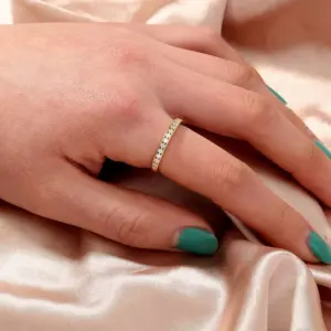 Se745 Diamond Closed Ring / Adjustable Opening