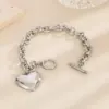 Wholesale PVD Coated 18K Gold Plated Heart Shape Stainless Steel Simple Style Waterproof Non Tarnish Bracelets Necklace