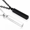 Wholesale Fashion Solid Color Rectangle Stainless Steel Plating Pendant Necklace 1 Piece