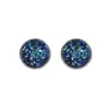 Simple Style Round Stainless Steel Artificial Gemstones Silver Plated Earrings Ear Studs