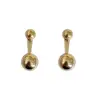Simple Style Solid Color Copper Ear Studs Plating Copper Earrings