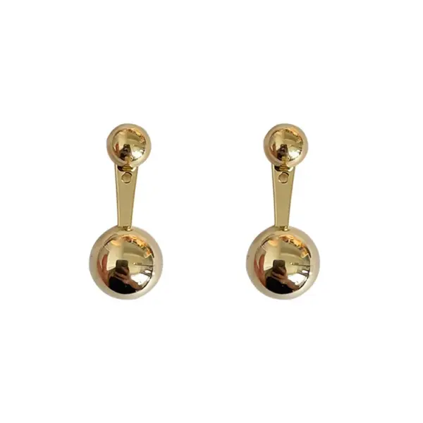 Simple Style Solid Color Copper Ear Studs Plating Copper Earrings