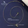 Wholesale 304 Stainless Steel 18K Gold Plated XUPING Simple Style Letter Necklace
