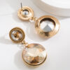 oly-909480a8ef16db32420e0e28a2234fa6 Wholesale Korean fashion high-end crystal love geometric earrings temperament leopard diamond earrings fashion sparkling ball earrings